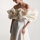 CORSET DRESS WITH MERINGUE FLOUNCES