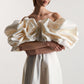 CORSET DRESS WITH MERINGUE FLOUNCES