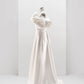 CORSET DRESS WITH MERINGUE FLOUNCES