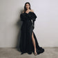 CORSET DRESS WITH MERINGUE FLOUNCES