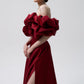 CORSET DRESS WITH MERINGUE FLOUNCES