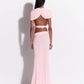 CUTOUT TWIST GOWN IN DRY JERSEY