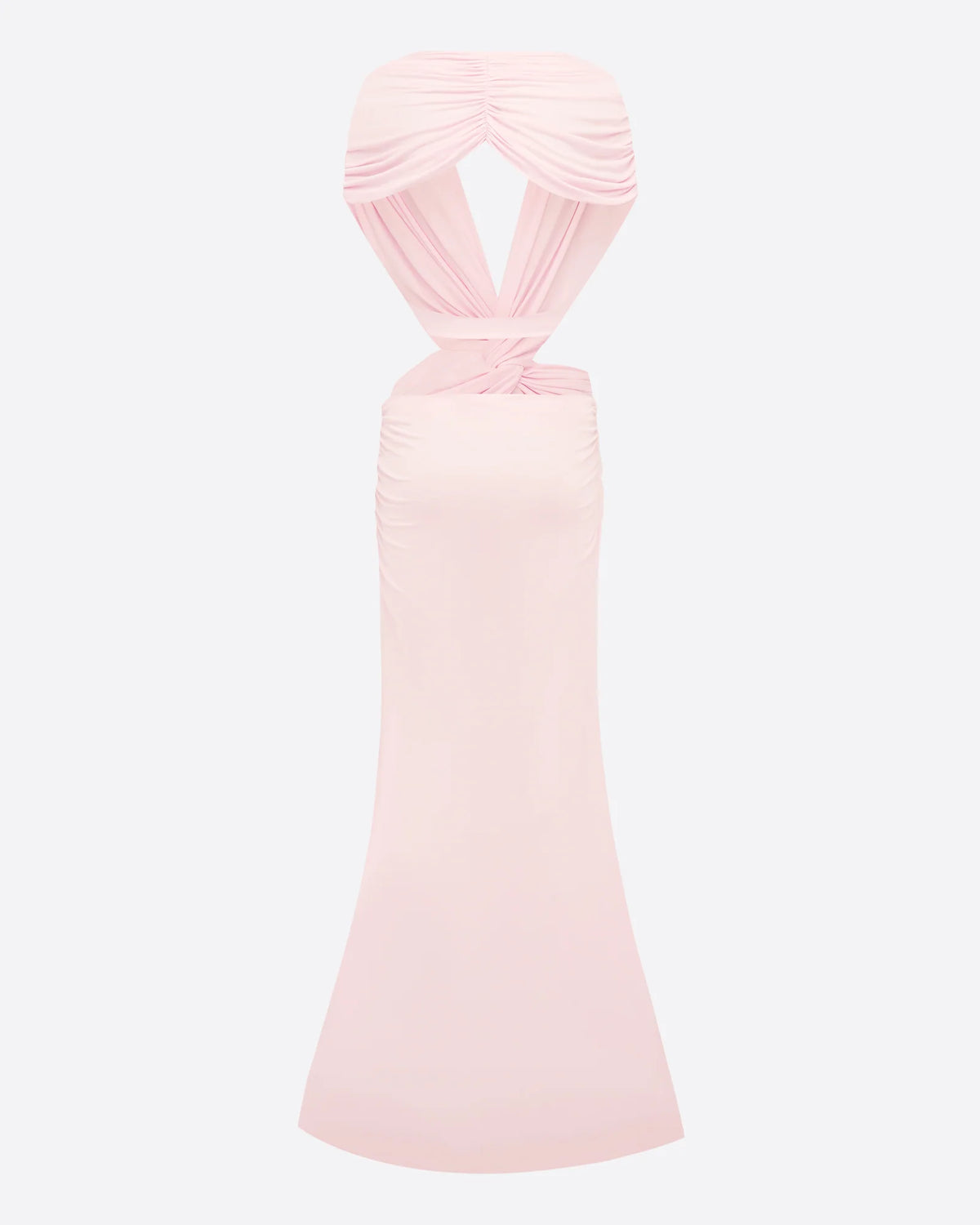 CUTOUT TWIST GOWN IN DRY JERSEY