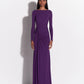 LONG SLEEVE TWIST GOWN IN DRY JERSEY
