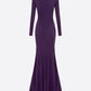 LONG SLEEVE TWIST GOWN IN DRY JERSEY