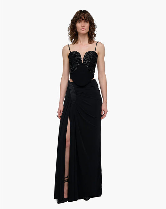 STARLIGHT SCULPTED SLIT SKIRT