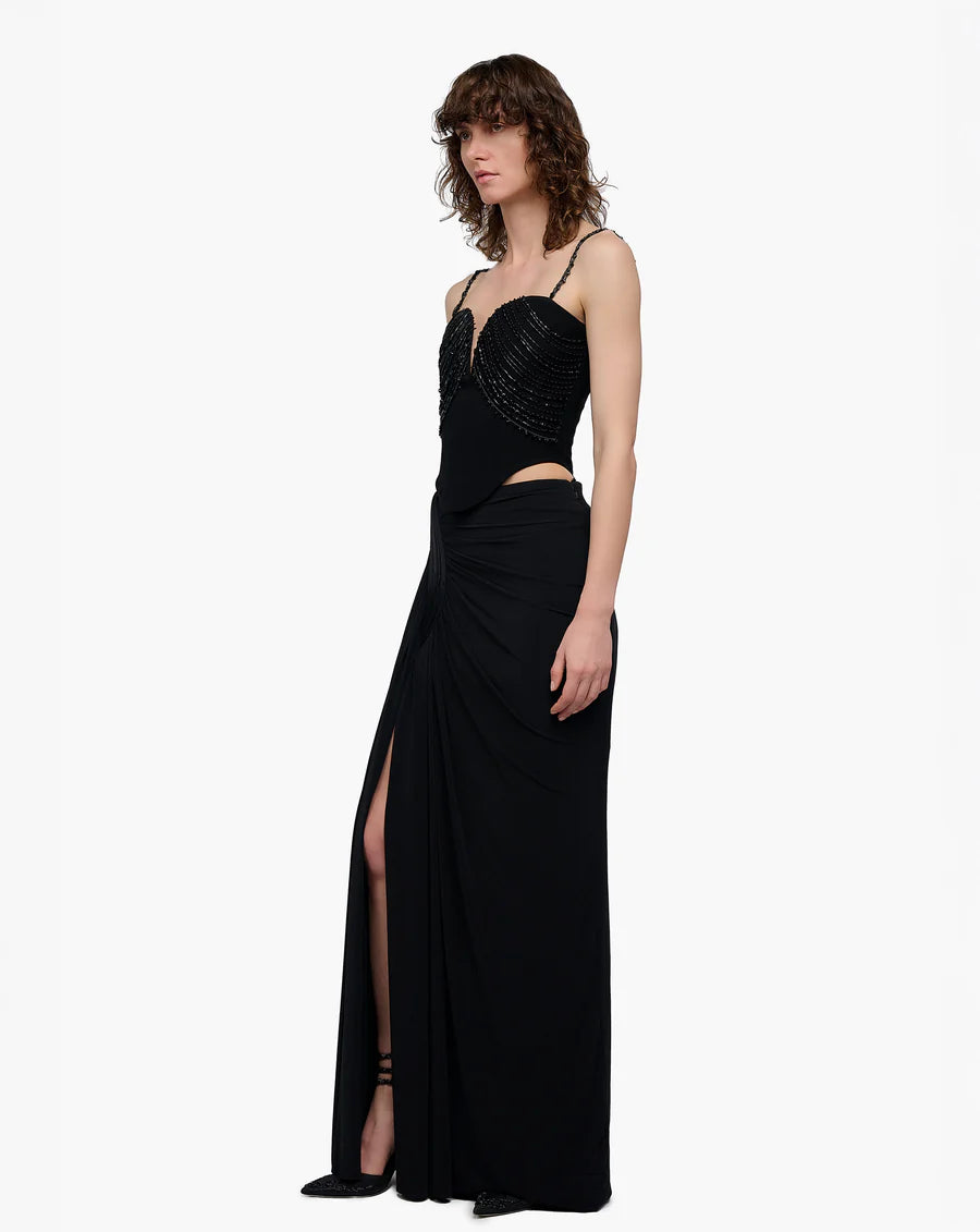 STARLIGHT SCULPTED SLIT SKIRT