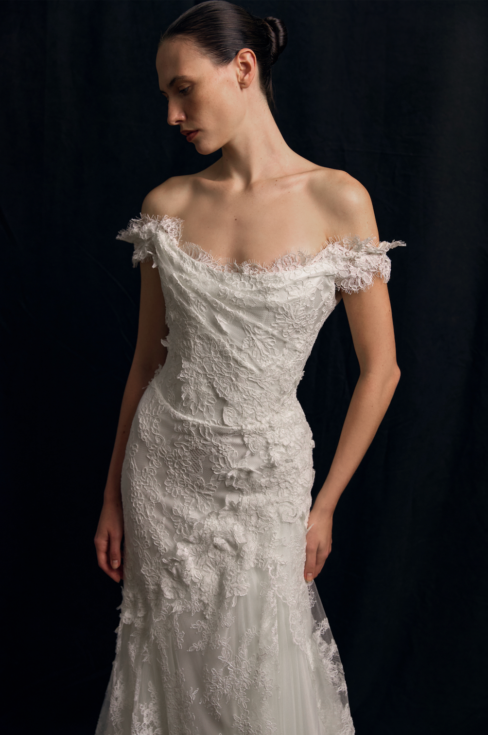 Fleur Antique dress in off white