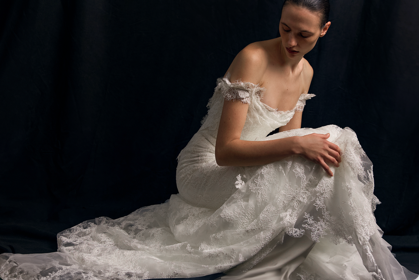 Fleur Antique dress in off white