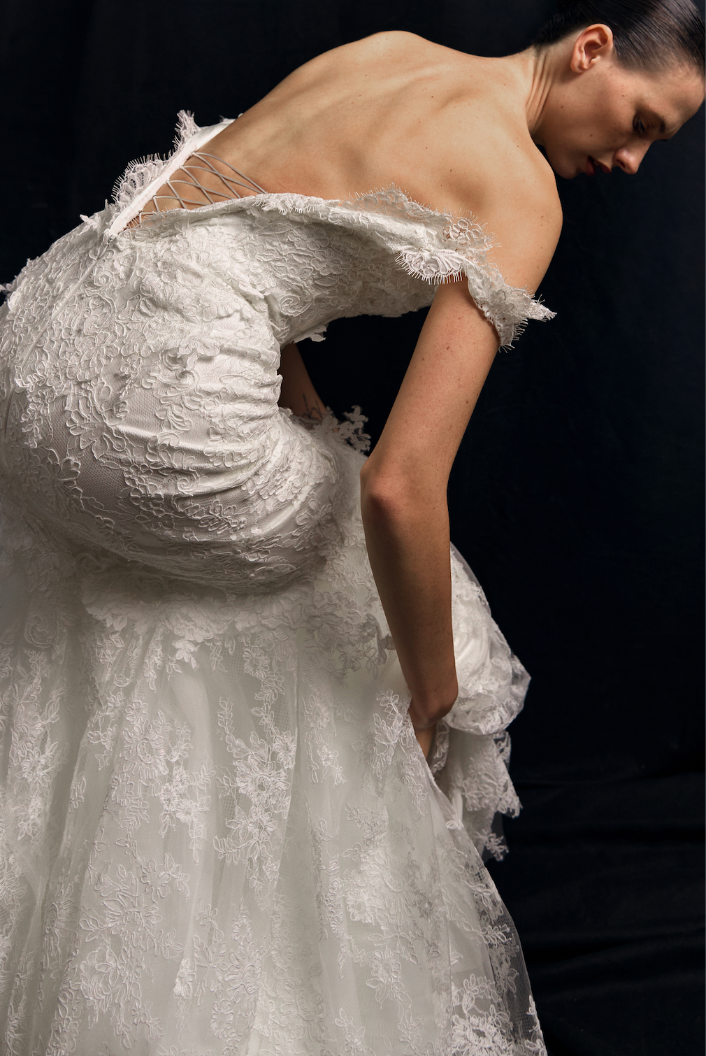 Fleur Antique dress in off white