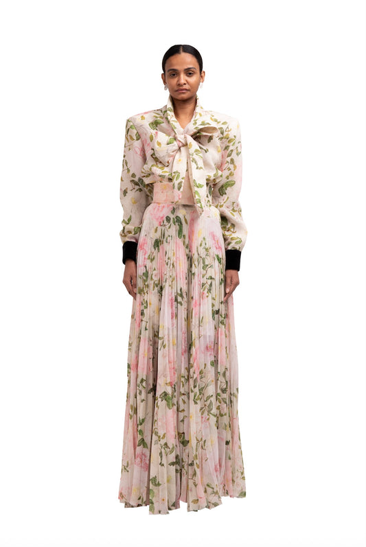 PRINTED BELTED SHIRT DRESS