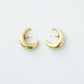 MOON EARRINGS GOLD PAIR