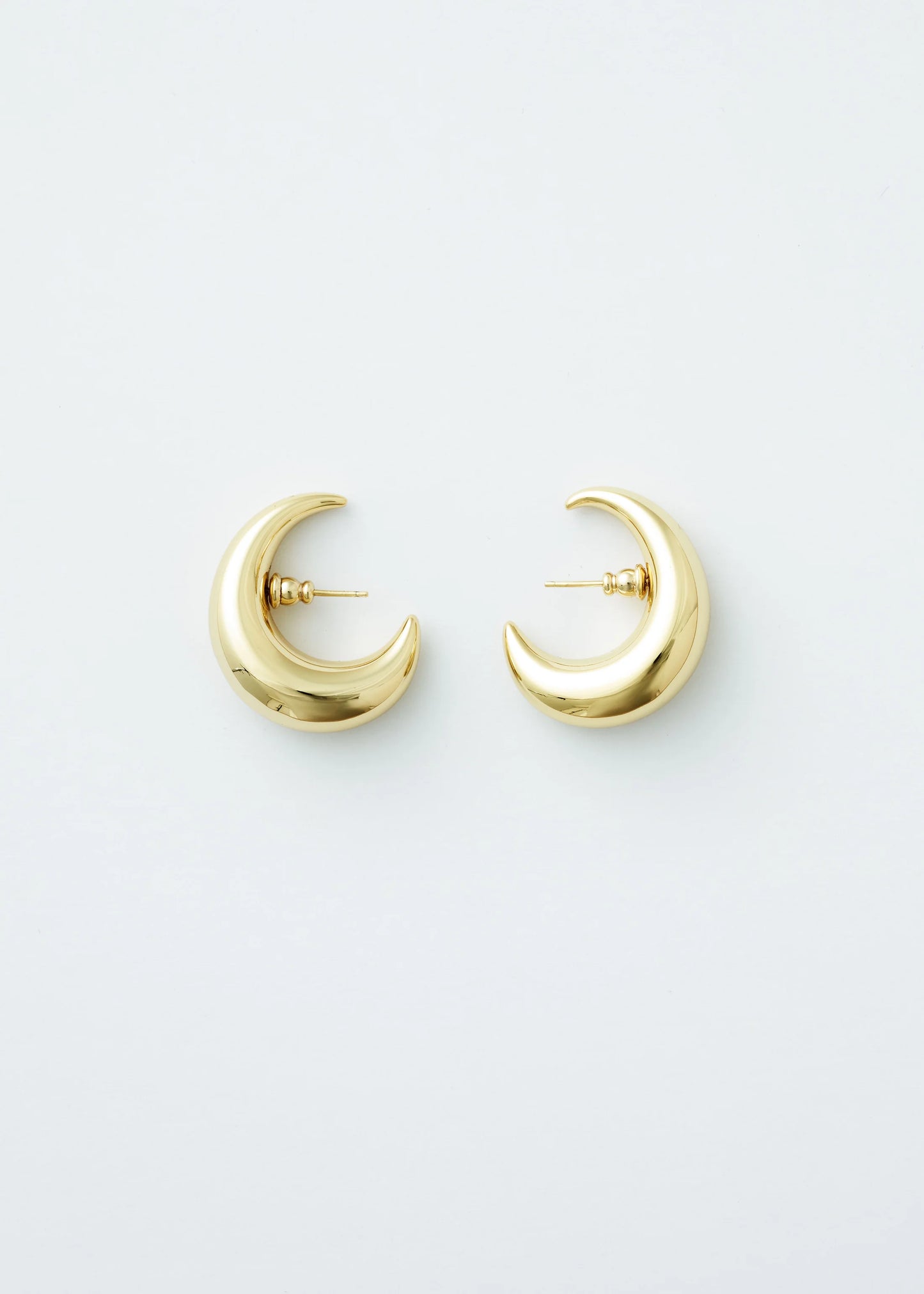 MOON EARRINGS GOLD PAIR