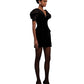 Runway Black Silk velvet Gown - Zee Gown Short