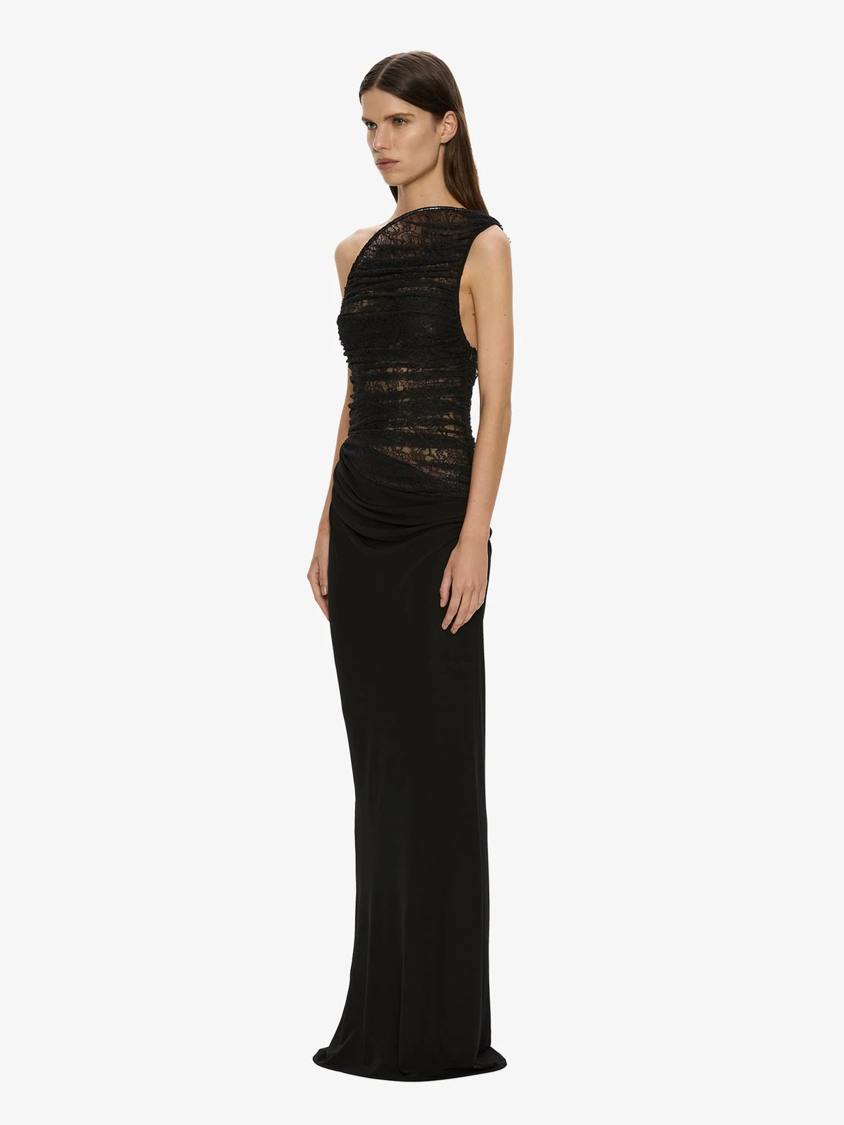 CONCAVE WIRED LACE GOWN