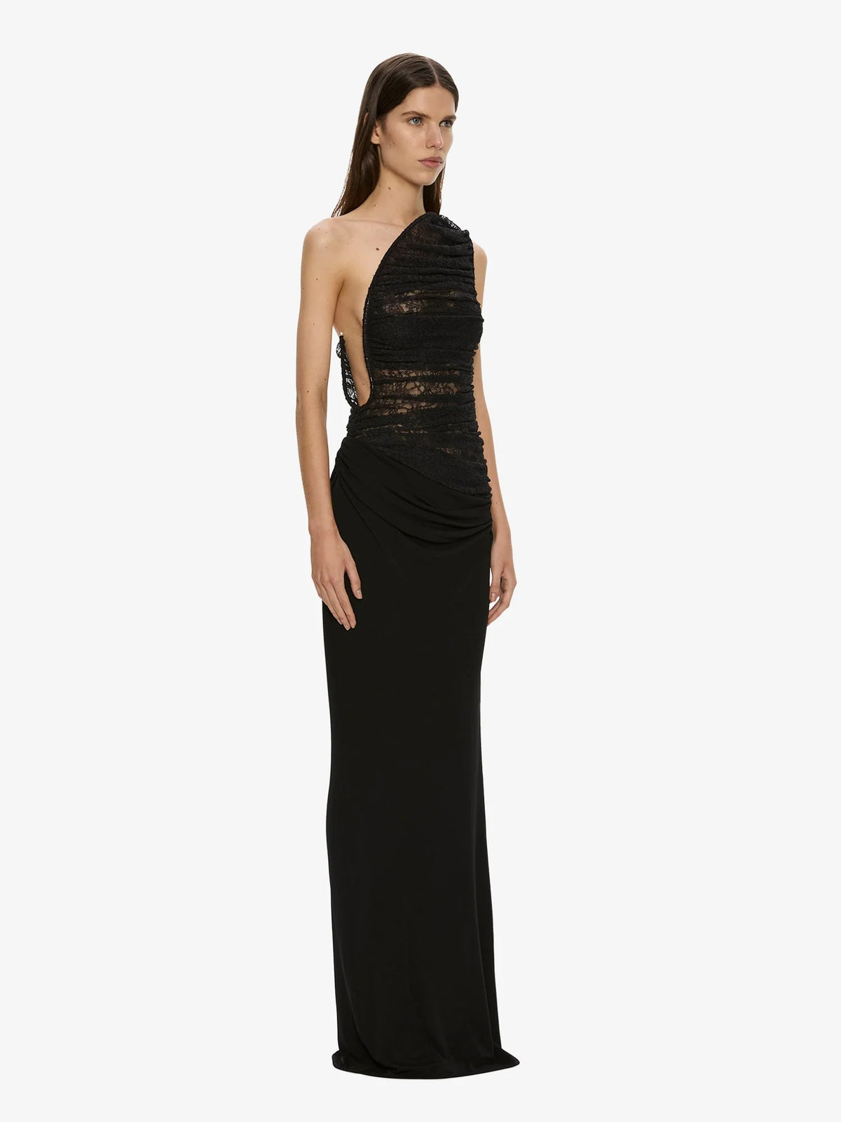 CONCAVE WIRED LACE GOWN