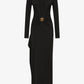 MINERAL STONE CASCADE LONG SLEEVE DRESS