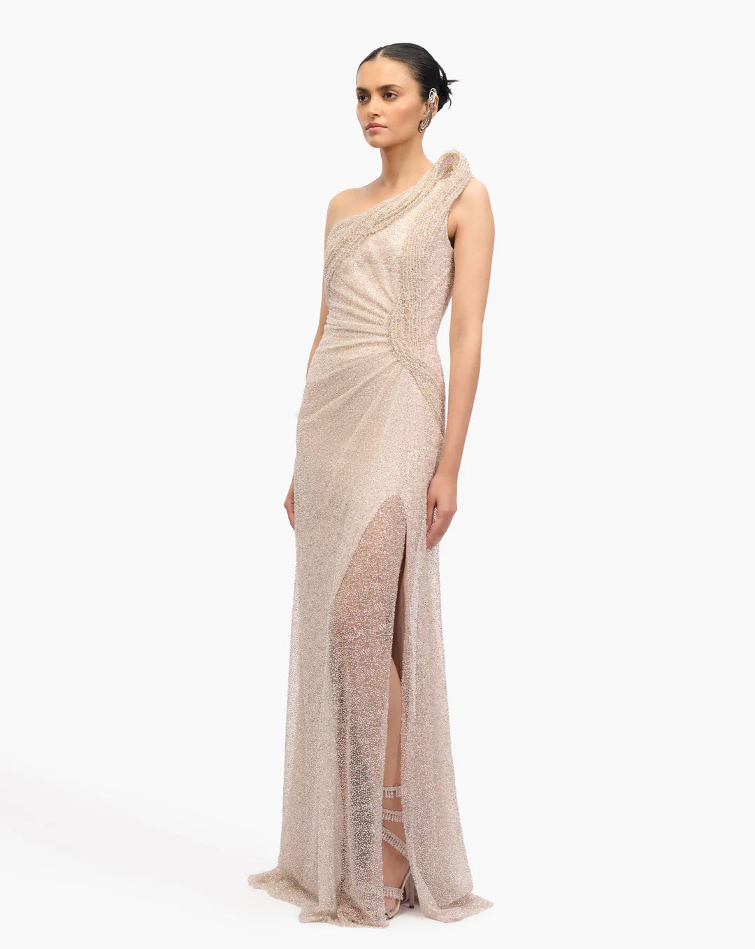 LUNARIS GLISTEN DRAPE GOWN