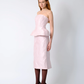 THE EMMI CORSET TOP IN PALE PINK BROCADE