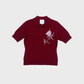 THE AILEY POLO IN BURGUNDY CASHMERE WOOL