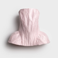 THE EMMI CORSET TOP IN PALE PINK BROCADE