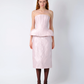 THE EMMI CORSET TOP IN PALE PINK BROCADE
