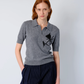 THE AILEY POLO IN GREY CASHMERE WOOL