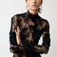 THE FREJA TOP IN BLACK LACE