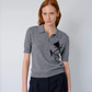 THE AILEY POLO IN GREY CASHMERE WOOL
