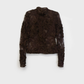 THE FREJA TOP IN DARK BROWN LACE