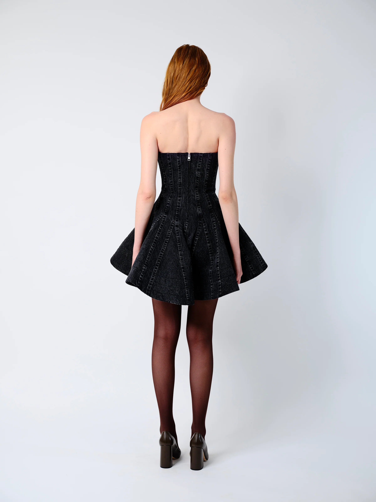 THE LEFA DRESS IN BLACK DENIM
