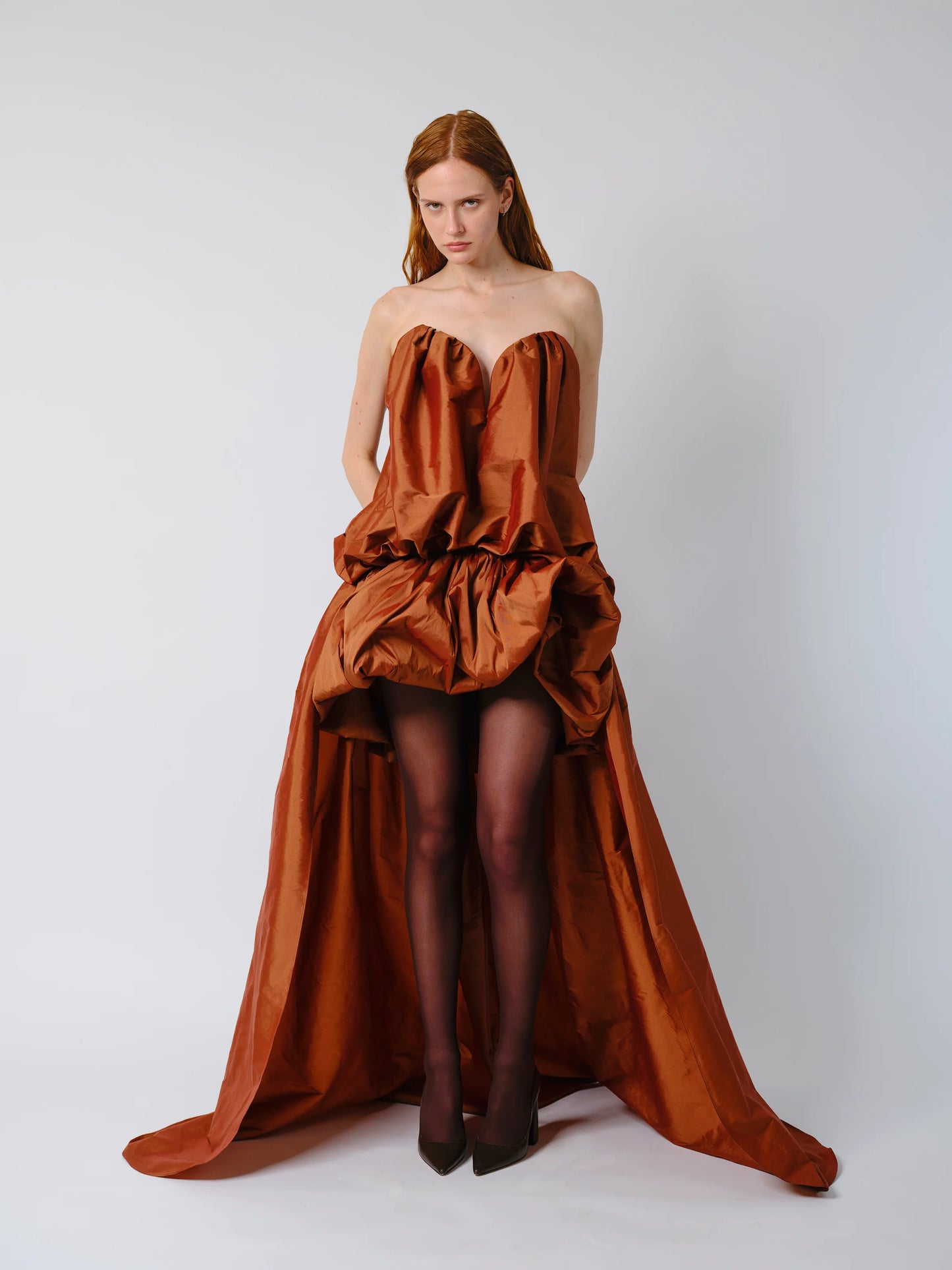THE ARLENE GOWN IN TERRACOTTA