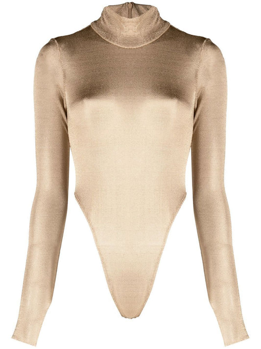 LONG SLEEVE BODYSUIT WITH MOCK NECK