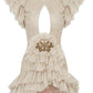 CUT OUT DETAILED OPEN KNIT RUFFLE MINI DRESS