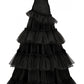 OFF SHOULDER RUFFLE DETAIL MAXI DRESS