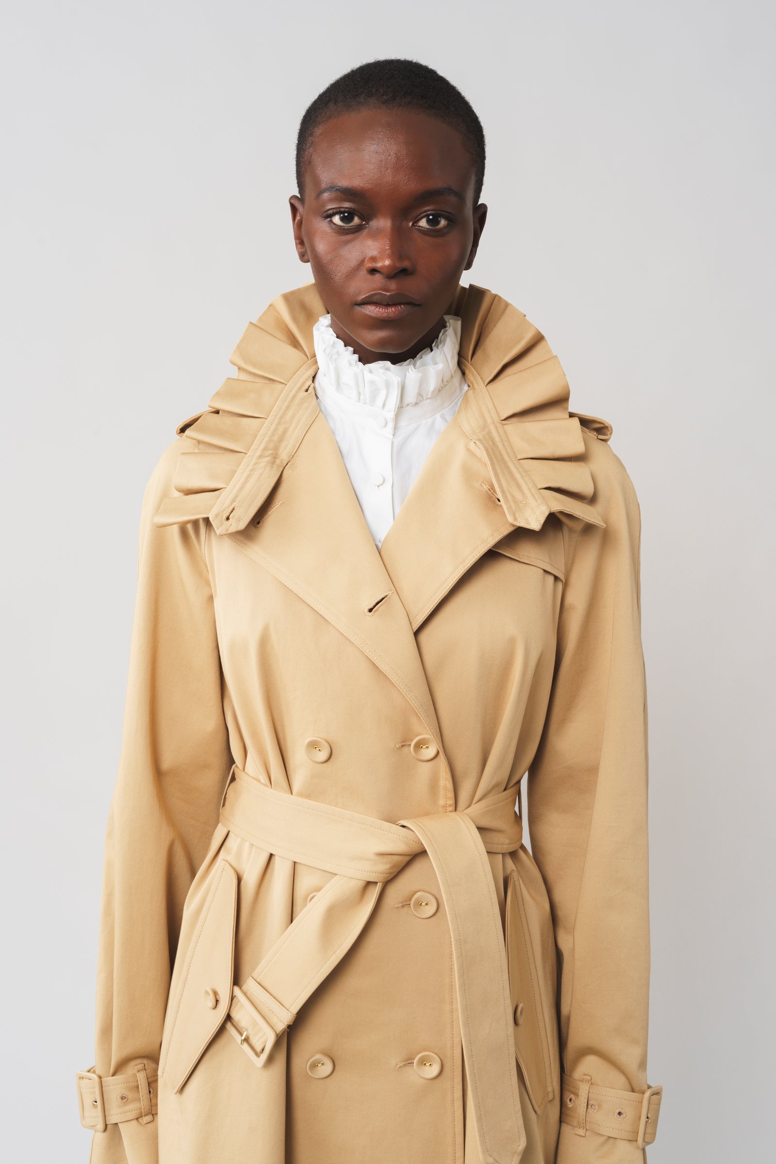 ANITA - RUFFLE NECK TRENCH COAT – THE REBIRTH OF THE PRINCESS