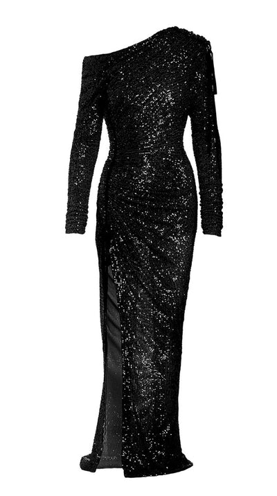 THE DIMITRA SEQUINED MAXI DRESS